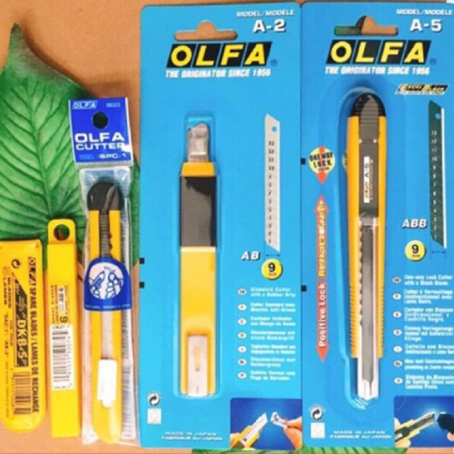 Cutter คัตเตอร์ OLFA รุ่น SPC-1, A-2, A-5 / ใบมีดคัตเตอร์ รุ่น AB-6, DKB-5