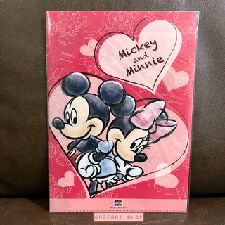 แฟ้ม A4 แบบ Pocket ลาย Mickey &amp; Minnie Exclusive JCB Japan (Limited) ใส่เอกสารได้แบบ Pocket ซ้าย-ขวา