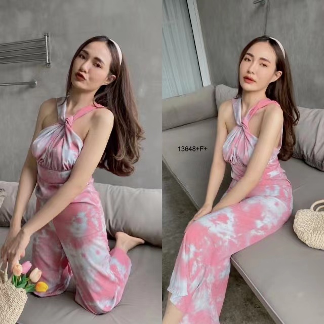 เสื้อมัดย้อม+กางเกง ชุดเซ็ตมัดย้อม เสื้อผ้าผู้หญิง ผ้าเนื้อดีมาก