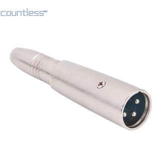 Xlr อะแดปเตอร์แจ็คเชื่อมต่อเสียงสเตอริโอ 3Pin Male to 6.35 มม. Female [countless.th]