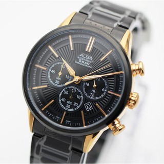 ﻿ALBA นาฬิกาผู้ชาย รุ่น  Classic Chronograph Gent AT3434X1 - Black Ip