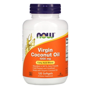 Now Foods Virgin Coconut Oil 1000 mg 120 Softgels