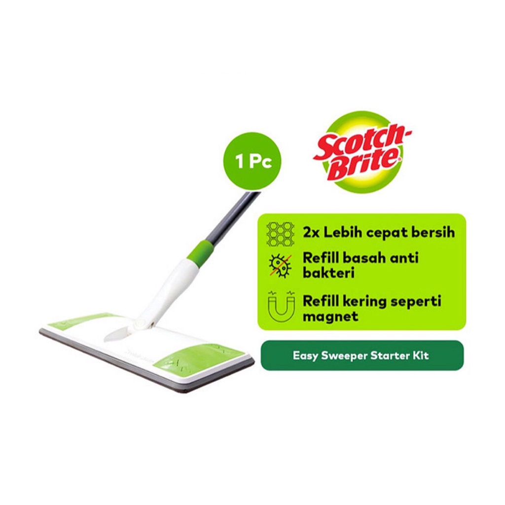 ไม้ถูพื้นไม้กวาดอเนกประสงค์ 3M Scotch Brite Easy Sweeper Plus