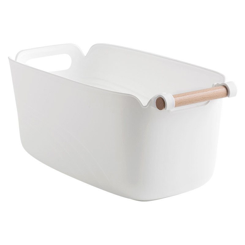 【Storage】Home Furnishing Creative Wooden Handle Storage Basket Kitchen