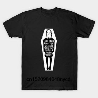 เสื้อยืดโอเวอร์ไซส์เสื้อยืดแขนสั้น คอกลม ผ้าฝ้าย พิมพ์ลาย Cant S Wont S Wednesday Addams สําหรับผู้ชาย S-3XL