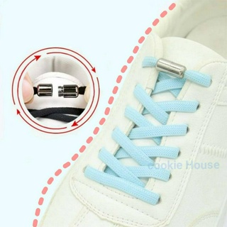 ใหม่ !! เชือกผูกรองเท้า2เส้น แบบยืด มีหัวปิด ขนาดยาว