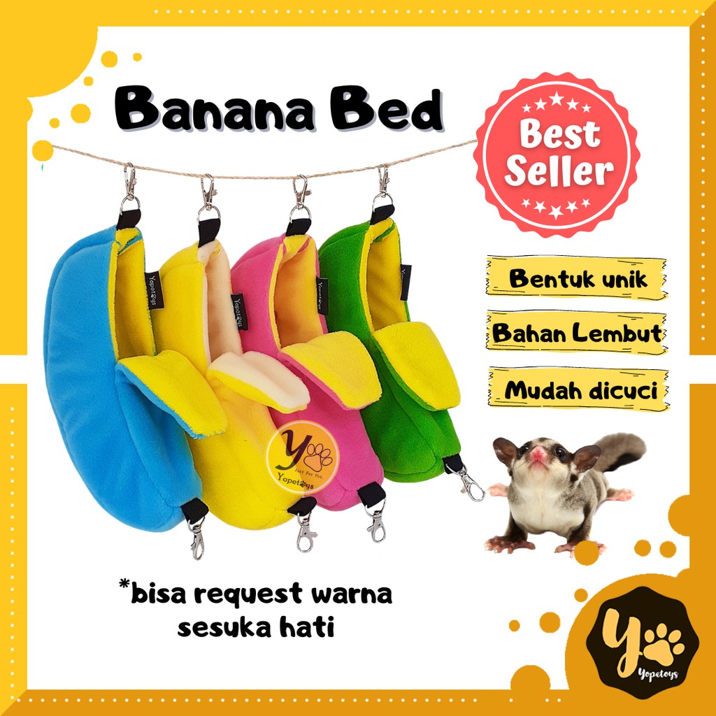 Yopetoys Banana Pouch Sugar Glider Banana Sugar Glider Sleeping Bag