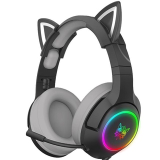 HEADSET (หูฟัง) ONIKUMA K9 7.1 VIRTUAL SURROUND (USB) (BLACK) หูฟังไฟ RGB แจ็ค USBไมด์ดึงเข้าออกได้ สินค้ารับประกัน 2 ปี