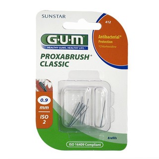 GUM 412 พร็อกซาบรัช รีฟิล ทรงกระบอก-เล็ก ขนาด 0.9mm.