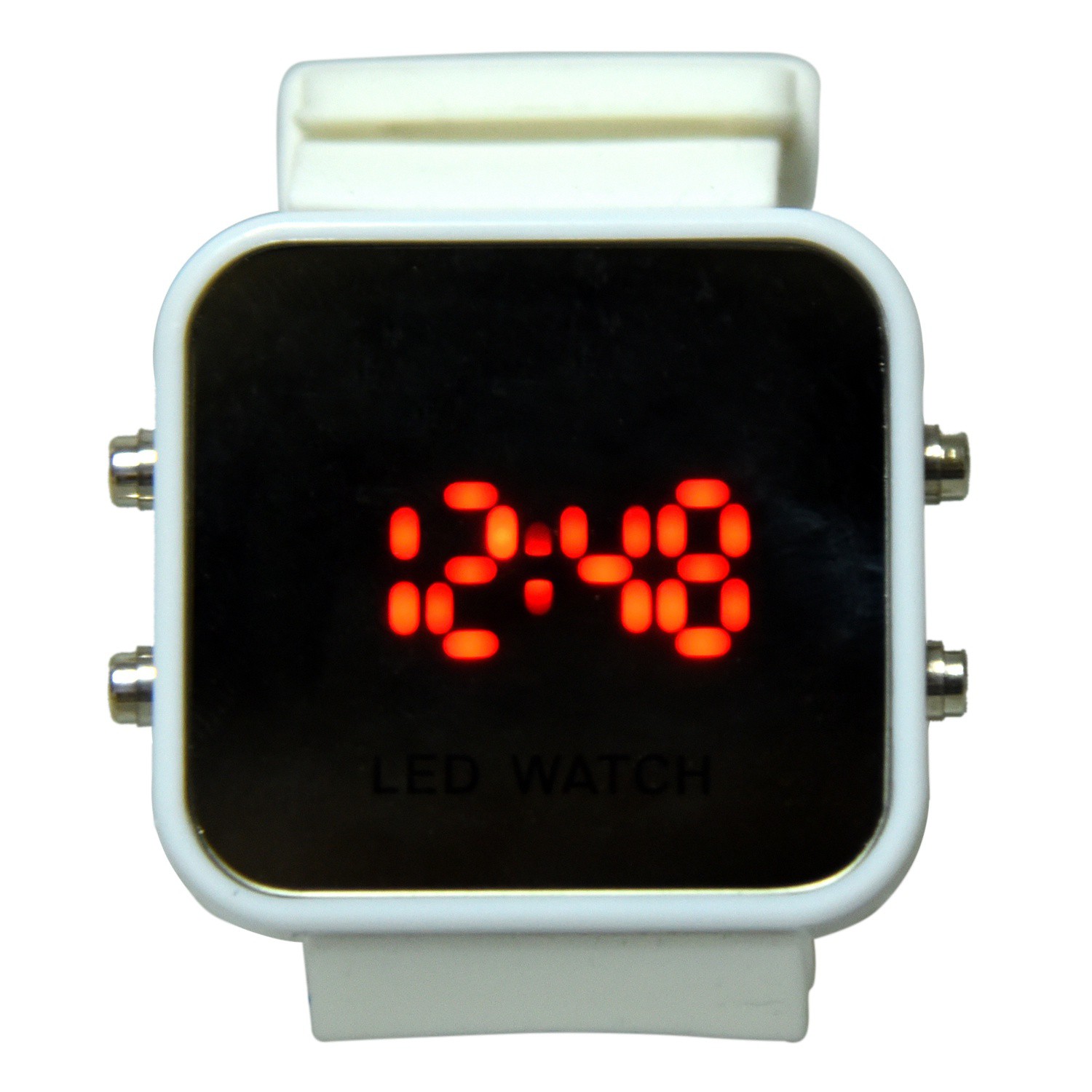 Mirror Men Lady LED Digital Sport Unisex Watch Gift Jelly(Only White ...