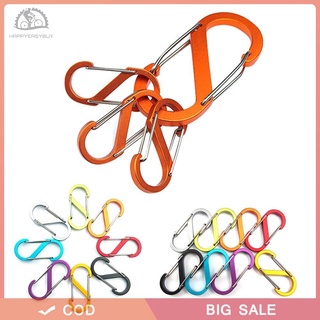 [ดีล 9บาทในร้านอีกเพียบ] S Carabiner  คะขอแขวนอลูมิเนียม ล็อคคลิป