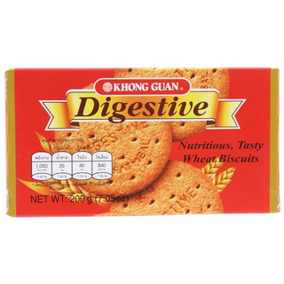 คงหงวนไดเจสทีพบิสกิตธัญพืช 200กรัม Kong Guan Digestep Biscuits Cereal 200g.