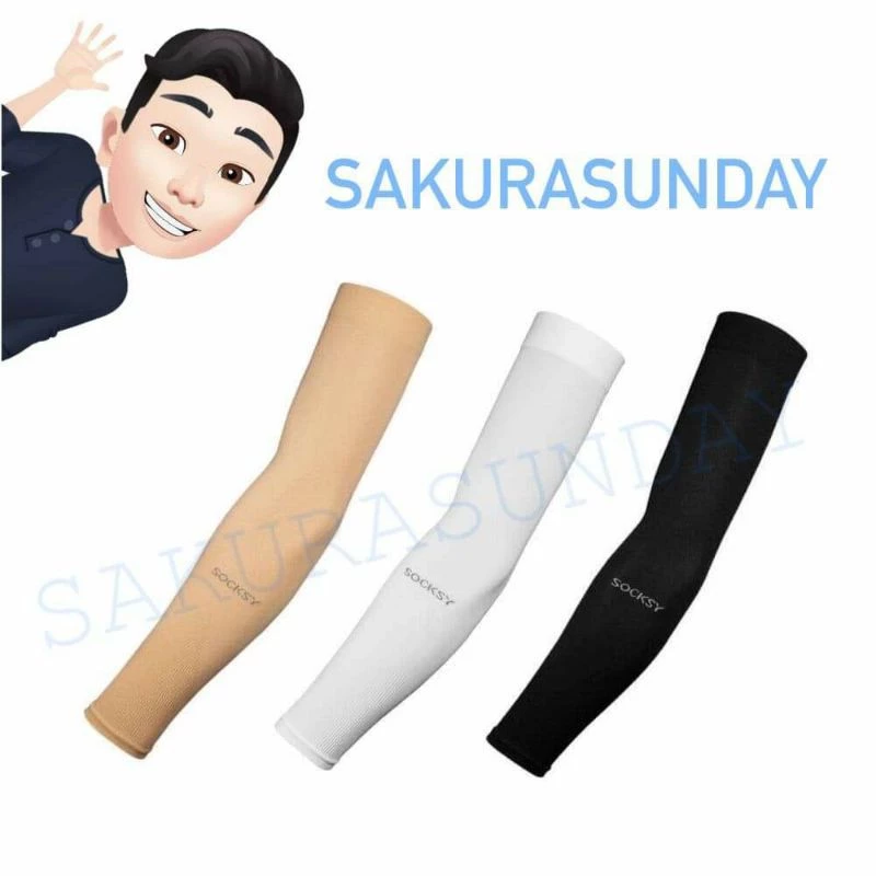 [พร้อมส่ง] ปลอกแขน กันuv ผ้ายืด Socksy เนื้อบางเบา