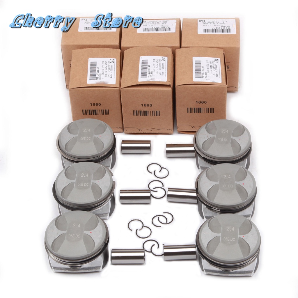 New 06E107065AD Engine Pistons & Rings Car Assembly Kit 81MM For Adui A6 Avant 4F2 C6 2.4L Pin 19MM 