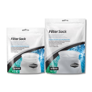 Seachem Filter Socks 100-200 Micron Small &amp; Large - ถุงกรองกำจัดฝุ่นละอองพิเศษเพื่อคุณภาพน้ำที่เหนือกว่า