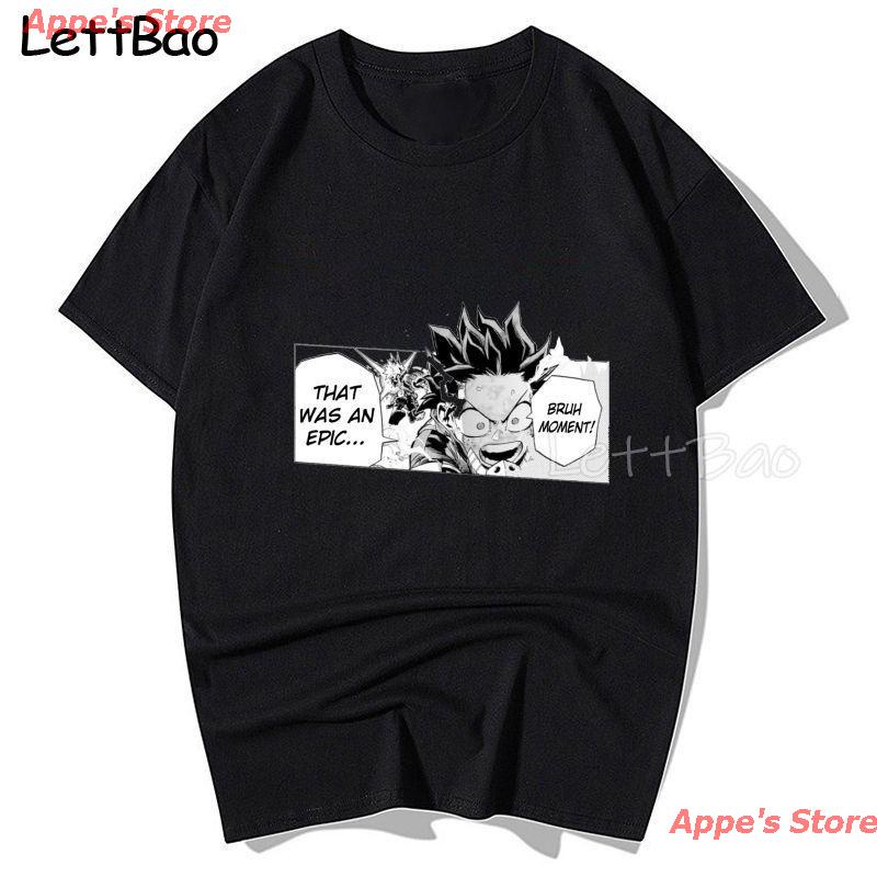 Appe's Store 2021 MHA Deku Todoroki And Bakugo Eye Tshirt Men Short Sleeved Print T Shirt Cool Anime