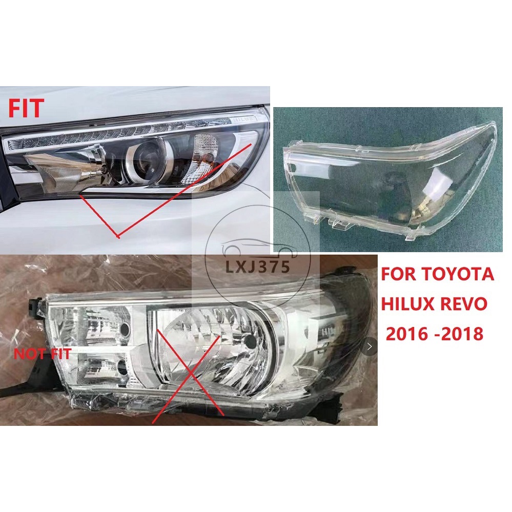 ฝาครอบเลนส์ไฟหน้า แบบใส กันชนหน้า สําหรับ Toyota HILUX REVO 2016 2017 2018