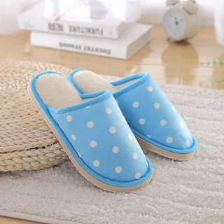 รองเท้าใส่ในบ้าน พื้นยาง กันลื่น slipper สลิปเปอร์ ลายจุด เท้าอวบเพิ่ม 1 ไซส์🔴🟣🔵🔘