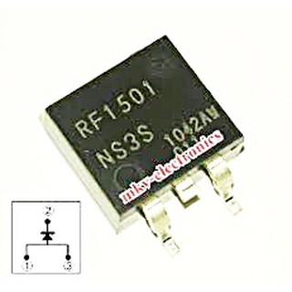 (5ตัว) RF1501NS3S , 350V 20A Super Fast Diode TO-263S (รหัสสินค้า M00389)