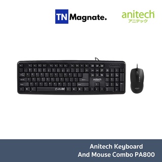 [ชุดคีย์บอร์ดและเมาส์] Anitech Keyboard And Mouse PA800 Black - ประกันศูนย์ 2 ปี