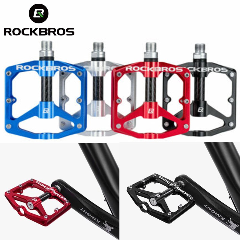ROCKBROS บันไดจักรยาน อลูมิเนียมอัลลอย CRMO กันลื่น น้ําหนักเบา สําหรับจักรยานเสือภูเขา