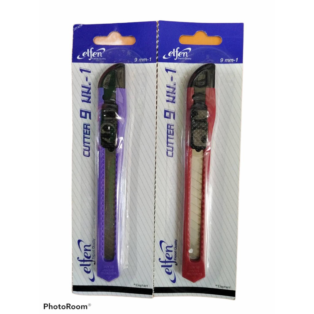 มีดคัตเตอร์เอลเฟ่น พลาสติกเล็ก คละสี 1อัน/10บาท