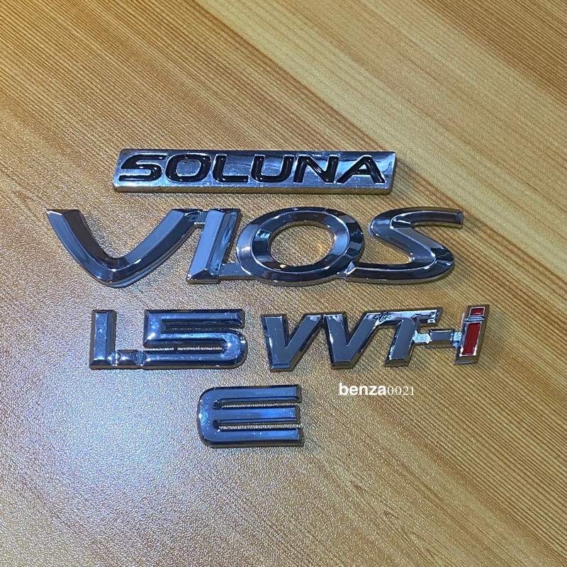 โลโก้ SOLUNA VIOS 1.5 VVTi E ชุดแต่ง Toyota Vios ราคายกชุดมี 5 ชิ้น