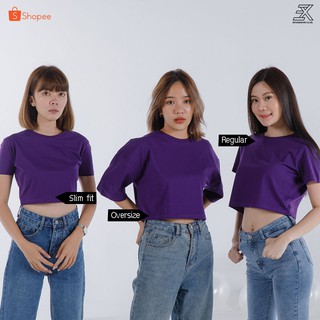 Expogarment เสื้อครอป CROP  เอวลอย  แขนสั้น  ผ้าคอตตอน 100% …