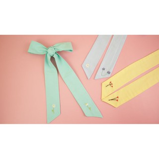 🌼||Ribbon bow|| .Handmadeปักมือ..