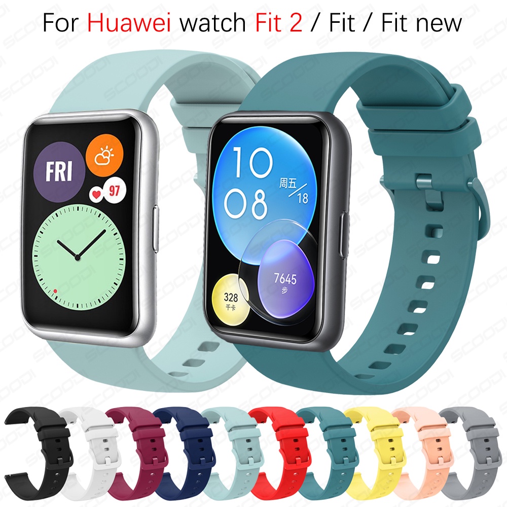 สายนาฬิกาซิลิโคนสําหรับ Huawei Fit 3 / Fit 2 / Fit / Fit สายรัดข้อมือใหม่สร้อยข้อมือเปลี่ยนวง