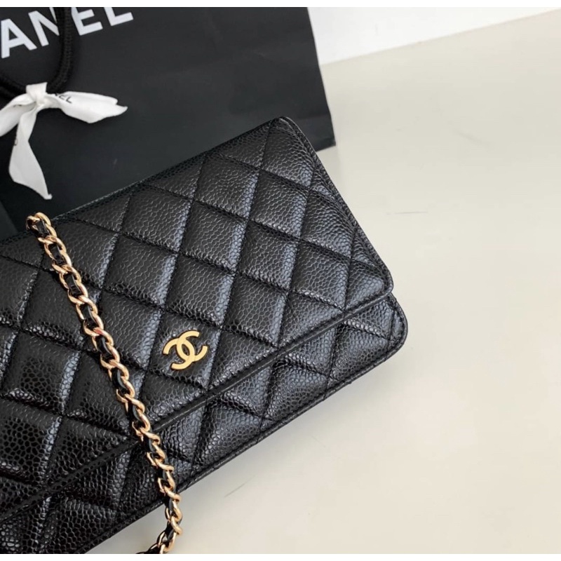 Chanel woc wallet on chain ถูกที่สุด!จากช็อป100%