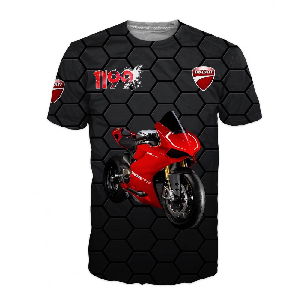 เสื้อยืดคอกลมแขนสั้น Ducati Mens Red White Crutchlow