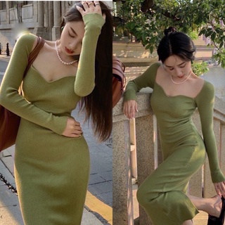 เดรสยาวไหมพรมทรงสวยเป๊ะผ้าไหมพรมชั้นดีใส่สบายไม่หนาไม่บางค่ะ น่ารัก style เกาหลี