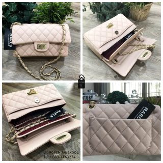 MARCS WOMAN QUILTED CHAIN SHOULD BAG กระเป๋าสะพายหนังคาเวียร์อยู่ทรง