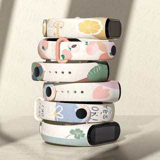 สายนาฬิกาข้อมือซิลิโคน ลายการ์ตูน Morandi น่ารัก แบบเปลี่ยน สําหรับ Xiaomi Mi Band 7 6 5 4 3 Mi Band 3 4 5 6 7