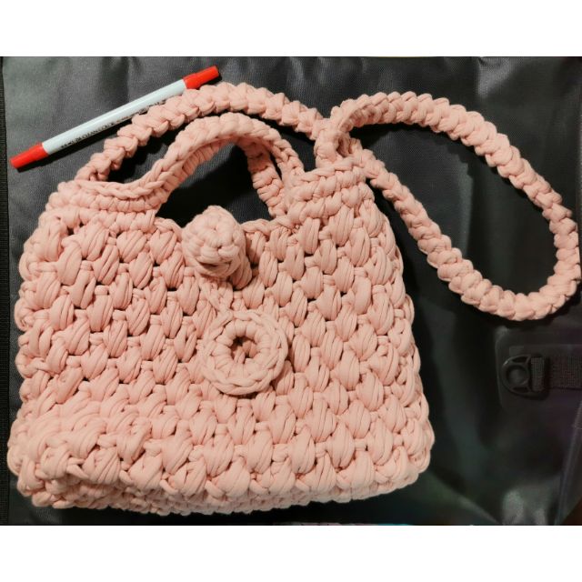 กระเป๋า​ผ้า ถักhandmade