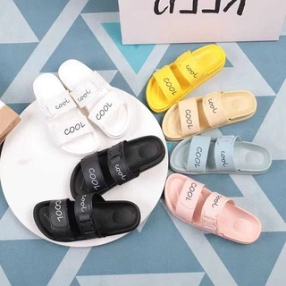 รองเท้าแตะแฟชั่นผู้หญิง สายคาดดีไซด์เก๋ แบบสวม พื้นนิ่ม น้ำหนักเบา มี 6 สี L1