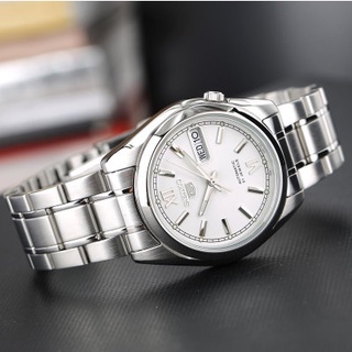 นาฬิกา SEIKO 5 Automatic รุ่น SNKL51K1 นาฬิกาข้อมือผู้ชาย สายแสตนเลส หน้าปัดขาว - ของแท้ 100% รับประกันศูนย์1 ปีเต็ม