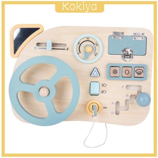 [Kokiya] ของเล่นไม้ Montessori Busy Board สําหรับเด็กวัยหัดเดิน