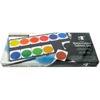 สีน้ำตลับ ชนิดก้อน ST 12 สี