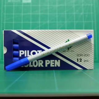 ปากกาเมจิกไพล๊อต หมึกสีน้ำเงิน Pilot SDR-200 (1กล่อง/12ด้าม) BLUE