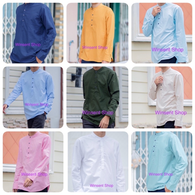 👔เสื้อเชิ้ตคอจีน 4กระดุมแขนยาว 20สี👔ผ้า Oxford ทรงเข้ารูปเล็กน้อย คัตติ้งเนี๊ยบมากกกกก​