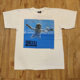 เสื้อยืดผ้าฝ้าย [nirvana] NIRVANA ลายเสื้อวง ลายเด็กเก็บแบงค์ เสื้อวงร๊อค เสื้อทัวร์