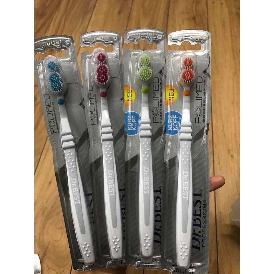 DR.BEST IMPROVED POLIMED 3 SPIRAL TOOTHBRUSH ของแท้