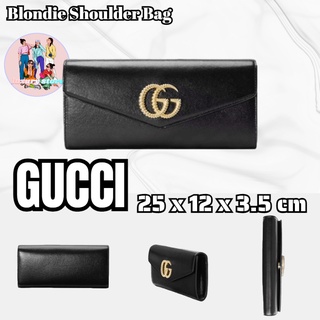 GUCCi/กระเป๋าสตางค์ GUCCI/ทอง G สองเท่า/สีดำ/กระเป๋าสตางค์/กระเป๋าเงินเหรียญ/กระเป๋าโทรศัพท์มือถ00