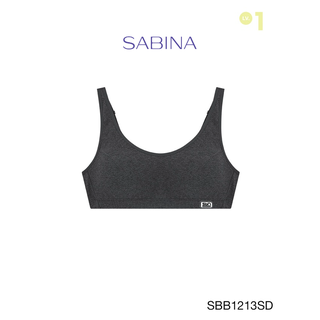 Sabina เสื้อชั้นใน Invisible Wire (ไม่มีโครง) รุ่น Sbn Sport รหัส SBB1213SD สีเทาเข้ม