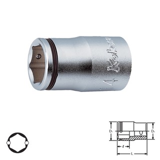 KOKEN 4450M-19 ลูกบ๊อก NUT GRIP สั้น 6P-1/2"-19mm| MODERTOOLS OFFICIAL