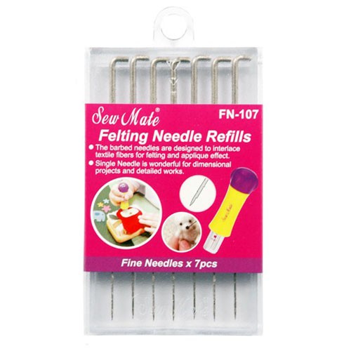 เข็ม Felting Needle Fine Refills งานใยขนแกะ Sew mate  บรรจุ 7 เล่ม / แพ็ค