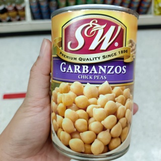 ถั่วลูกไก่เกรดพรีเมียมกระป๋อง 439 กรัม Garbanzo Beans Premium qulity &amp; taste 439 g.