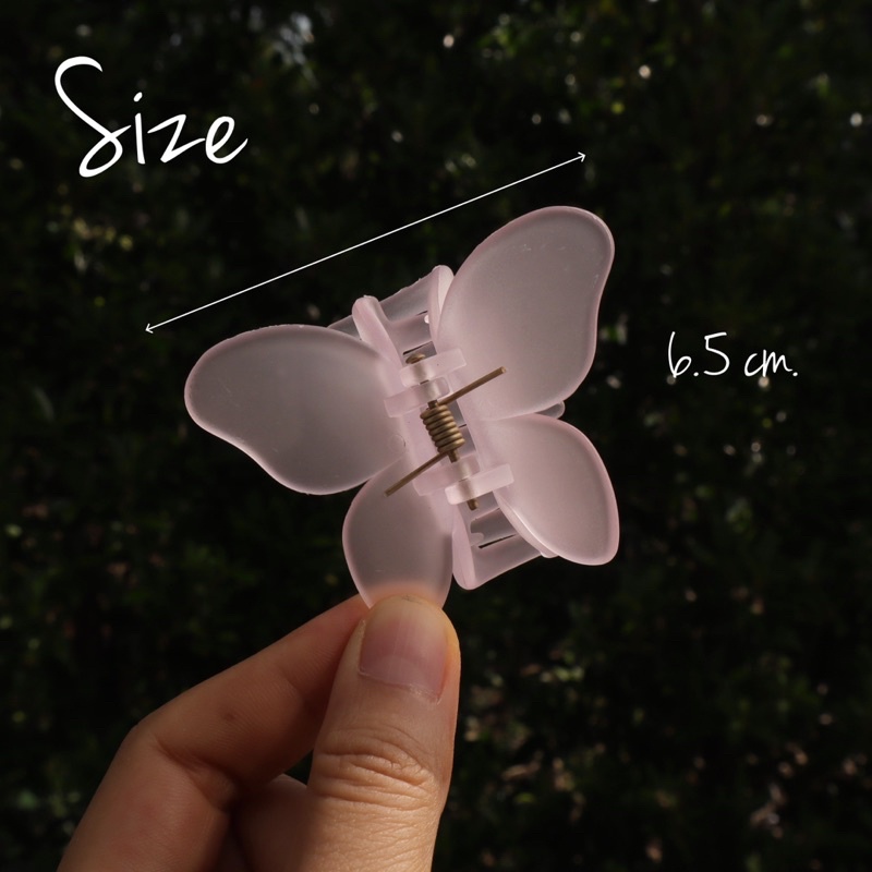 WFH • กิ๊บหนีบผมลายผีเสื้อ เนื้อใส เนื้อแมตใส มี 6 สี - รูปที่ 5